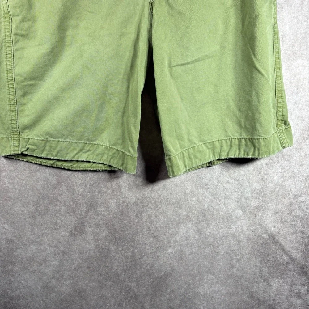 Hollister Shorts Men 30 Green Classic Fit Cotton Twill Chino Casual Cargo Pocket